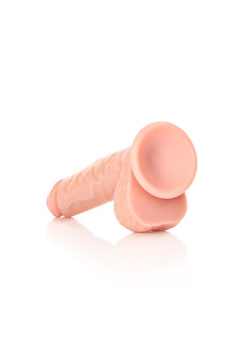 Straight Realistic Dildo Balls Suction Cup - 7""""/ 18 cm - Realistyczne dildo z przyssawką