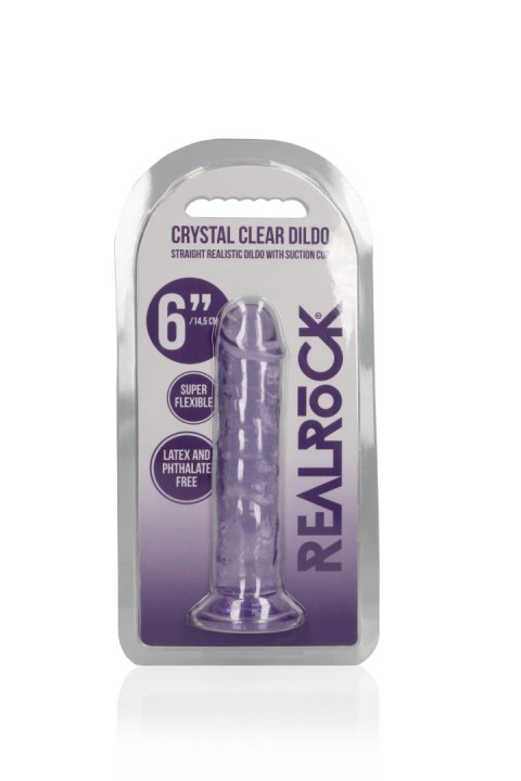 Straight Realistic Dildo with Suction Cup - 6'' / 14,5 - Dildo z przyssawką