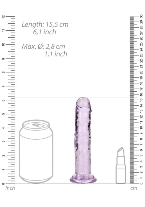 Straight Realistic Dildo with Suction Cup - 6'' / 14,5 - Dildo z przyssawką