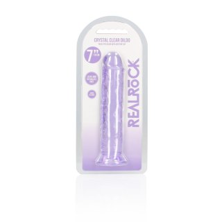 Straight Realistic Dildo with Suction Cup - 7'' / 18 - Dildo z przyssawką