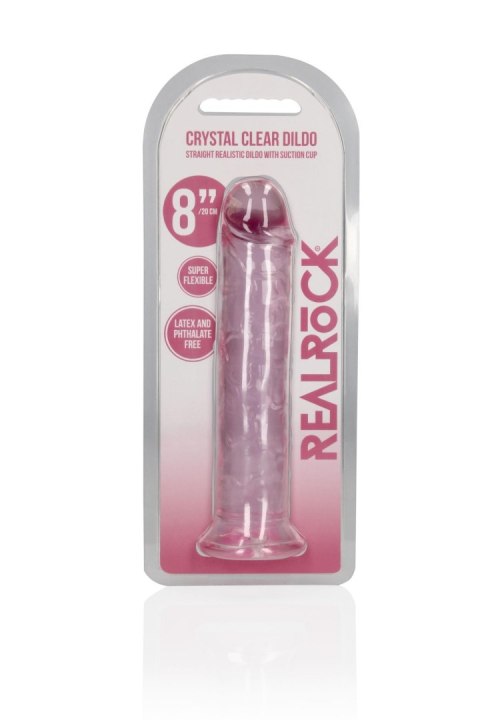 Straight Realistic Dildo with Suction Cup - 8'' / 20 - Dildo z przyssawką