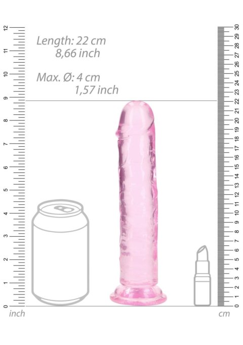 Straight Realistic Dildo with Suction Cup - 8'' / 20 - Dildo z przyssawką