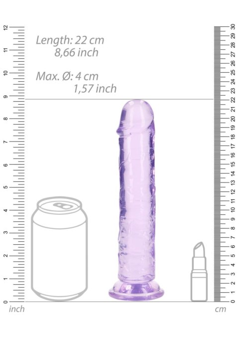 Straight Realistic Dildo with Suction Cup - 8'' / 20 - Dildo z przyssawką