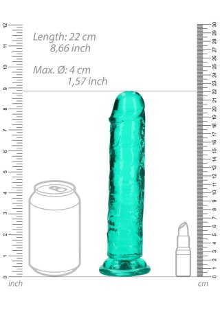 Straight Realistic Dildo with Suction Cup - 8'' / 20 - Dildo z przyssawką