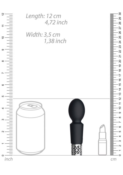 Brilliant - Rechargeable Silicone Bullet - Black - masażer do ciała