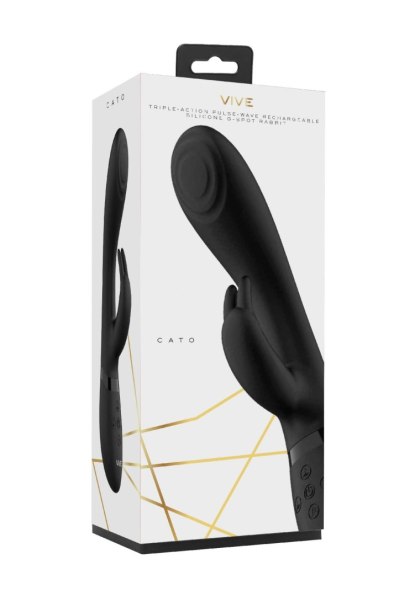 VIVE Cato Pulse G-spot Rabbit Black - Wibrator króliczek