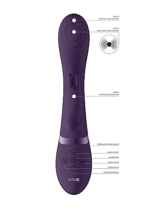 VIVE Cato Pulse G-spot Rabbit Purple - Wibrator króliczek