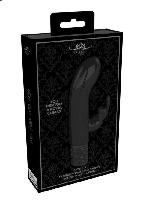 Dazzling - Rechargeable Silicone Bullet - Black - Wibrator króliczek