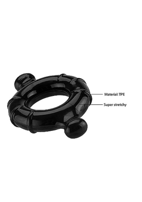 Gummy Ring - Medium - Black - pierścień erekcyjny