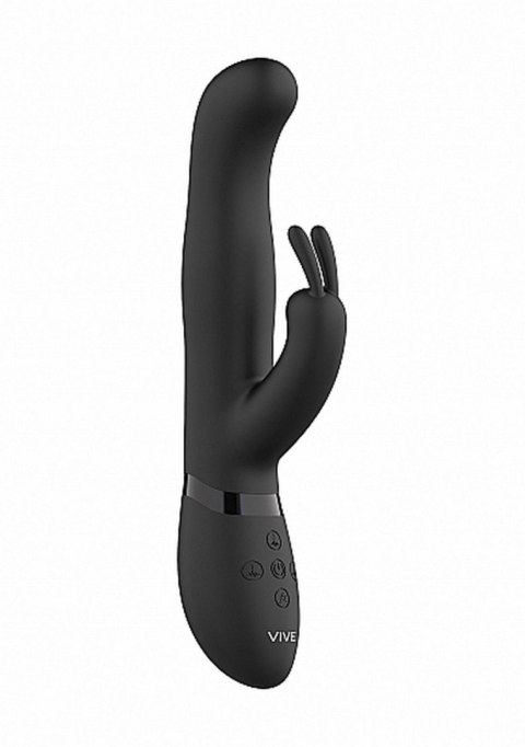 VIVE Izara - Rotating Beads Rabbit - Black - Wibrator króliczek