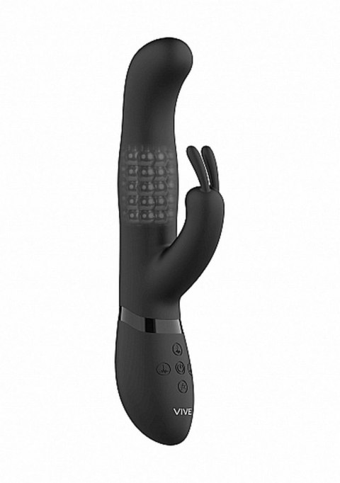 VIVE Izara - Rotating Beads Rabbit - Black - Wibrator króliczek