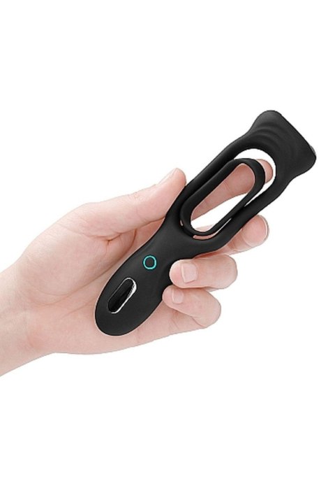 N0. 88 - Vibrating Rechargeable Cock Ring - Black - WIbrujący pierścień erekcyjny