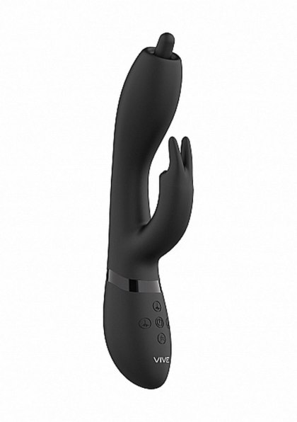 VIVE Nilo - Pinpoint Rotating G-spot Rabbit Black - Wibrator króliczek