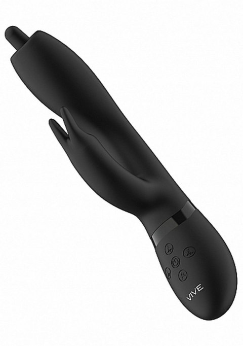 VIVE Nilo - Pinpoint Rotating G-spot Rabbit Black - Wibrator króliczek