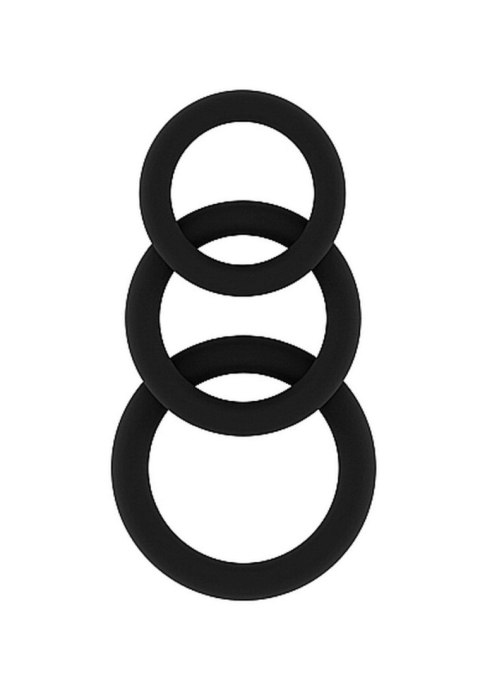 No.25 - Cockring Set - Black - pierścień erekcyjny