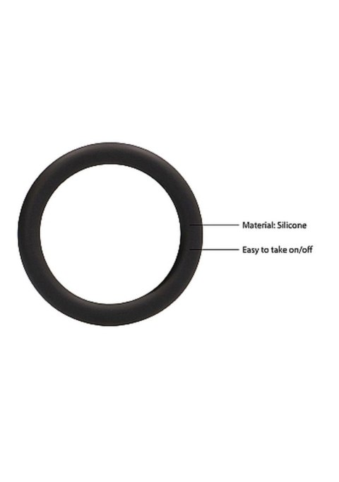 Round Cock Ring Set - Black - pierścień erekcyjny