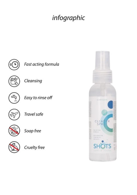 Shots - Cleaner Spray - 100 ml - Spray do czyszczenia zabawek