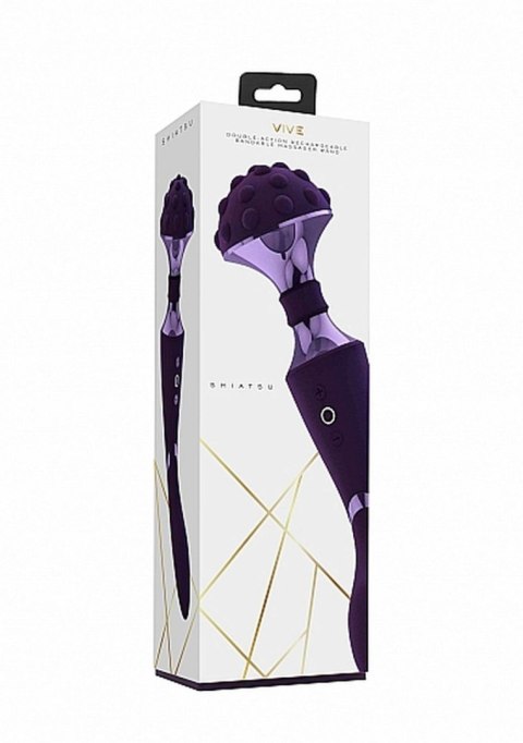 Stymulator- Shiatsu Bendable Massager Wand - Purple