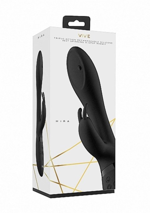 Wibrator Mira - Spinning G-spot Rabbit - Black - Wibrator króliczek