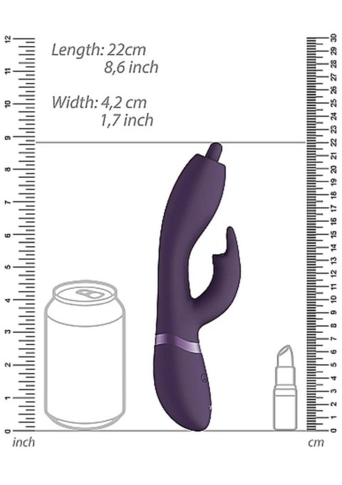 VIVE Nilo - Pinpoint Rotating G-spot Rabbit - Purple - Wibrator króliczek