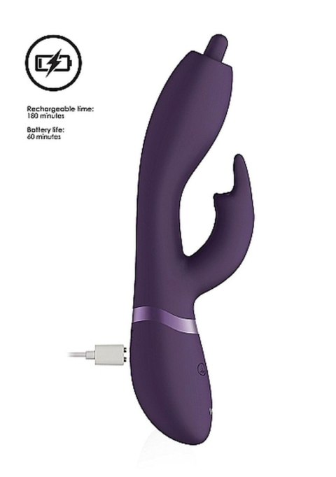 VIVE Nilo - Pinpoint Rotating G-spot Rabbit - Purple - Wibrator króliczek